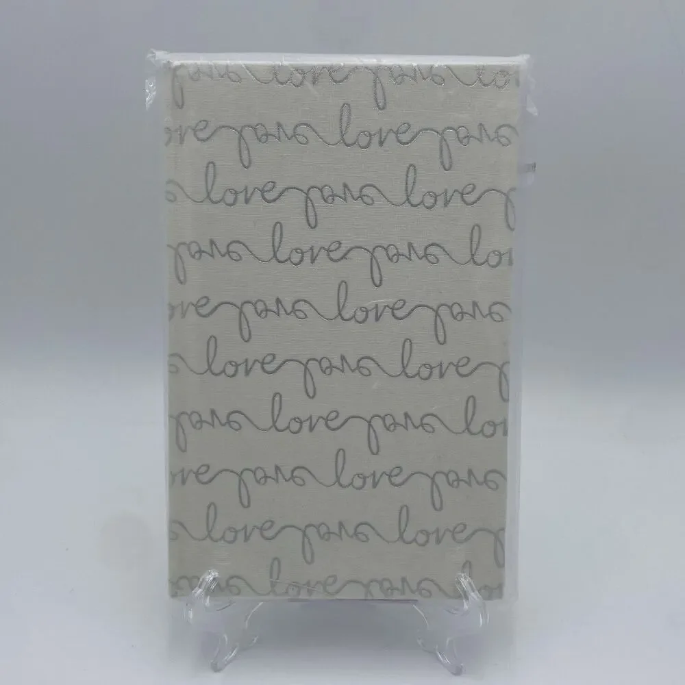 Kate Spade Love Bridal Journal 8.25” X 5.25” Bone Silver Script 200 Lined Pages